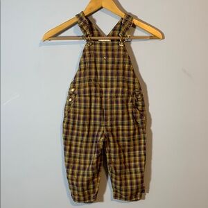 Gymboree vintage Plaid Kids Overalls 2t-3t
Yellow blue red cotton
